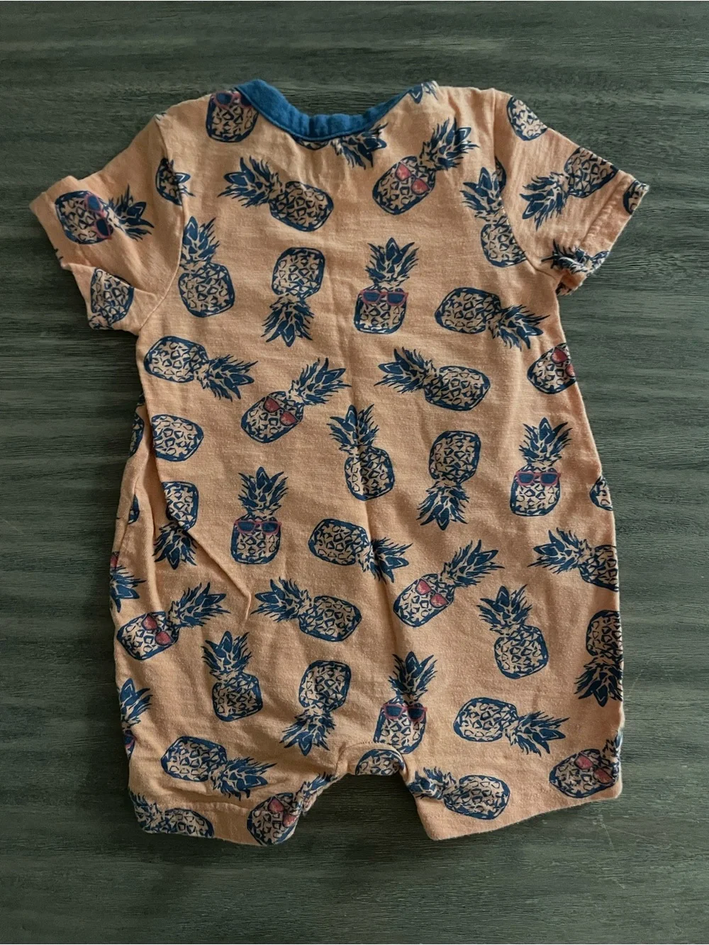 Baby Gap Shorty One-Piece Romper Peach Orange Pineapple Print